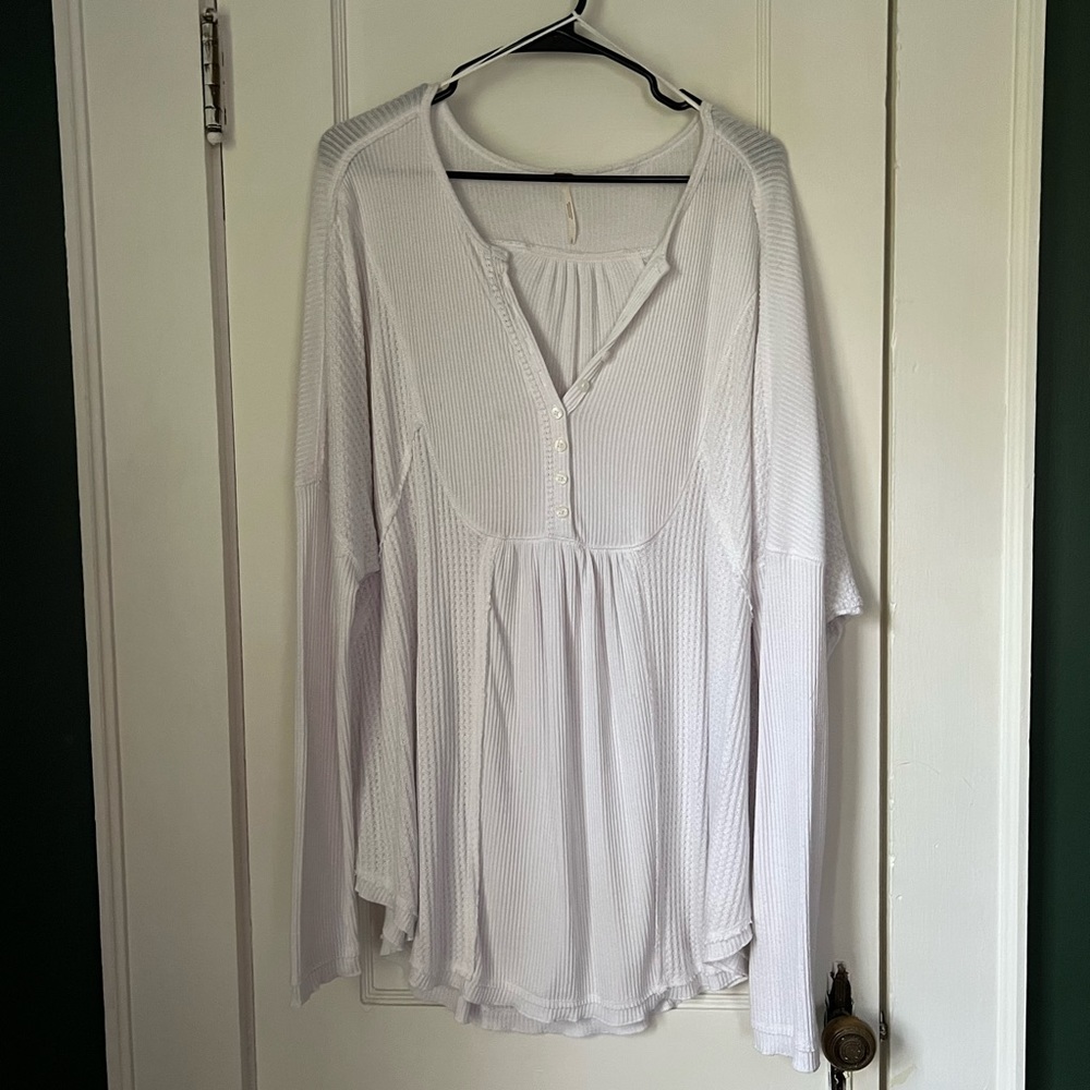 Free People White Henley